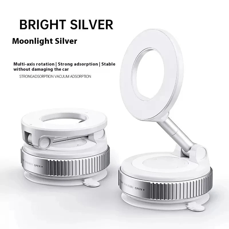 Magnetic Car Phone Holder – 360° Foldable Vacuum Mount