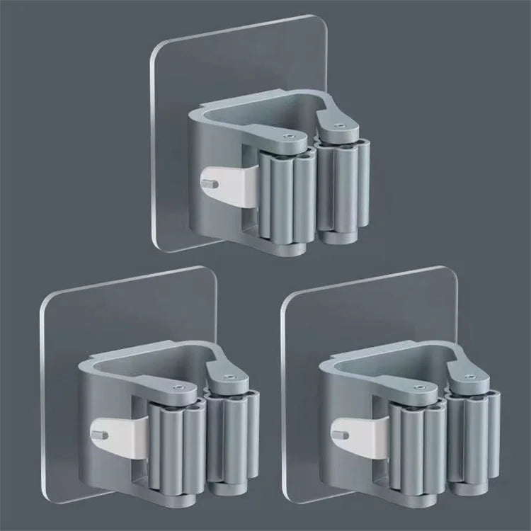 Adhesive Wall Mount Hooks – Mop & Broom Holder Rack