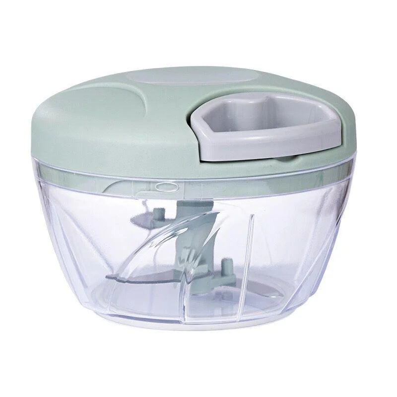 500/900ML Manual Hand Pull Vegetable Chopper – Stainless Steel Blade Garlic & Onion Mincer