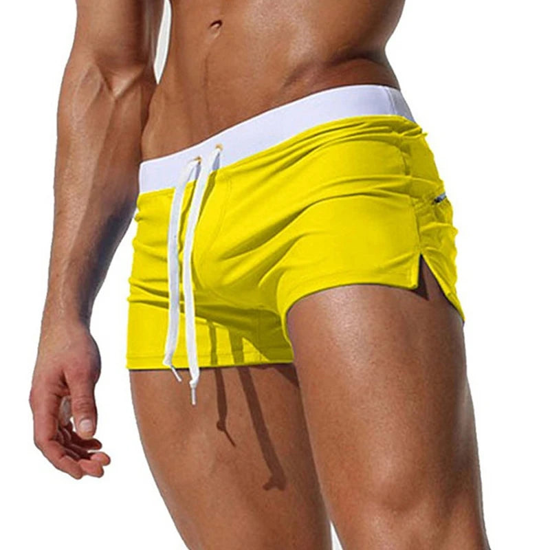 Men's Beach Swim Shorts | Quick-Drying Boxer Trunks, Multiple Colors