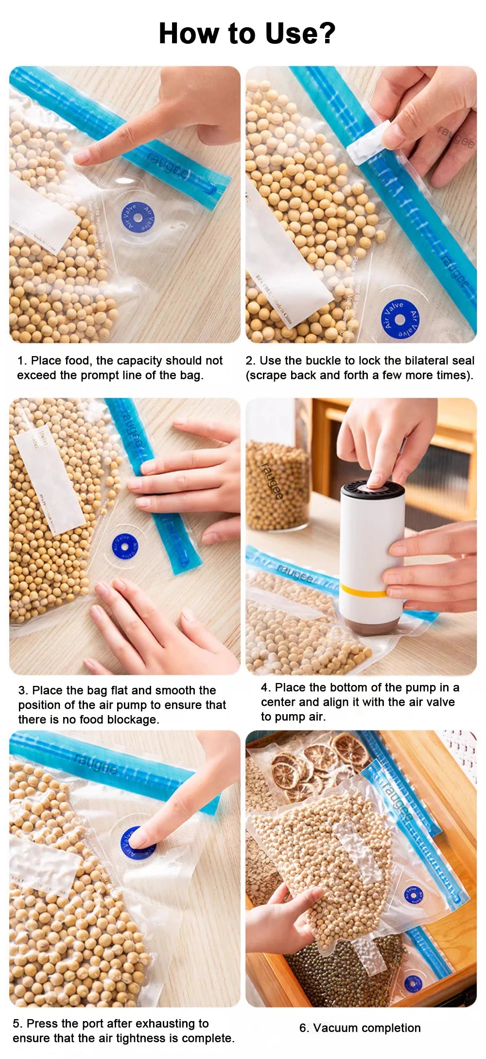 Reusable Vacuum Sealer Bags | BPA-Free Food Storage