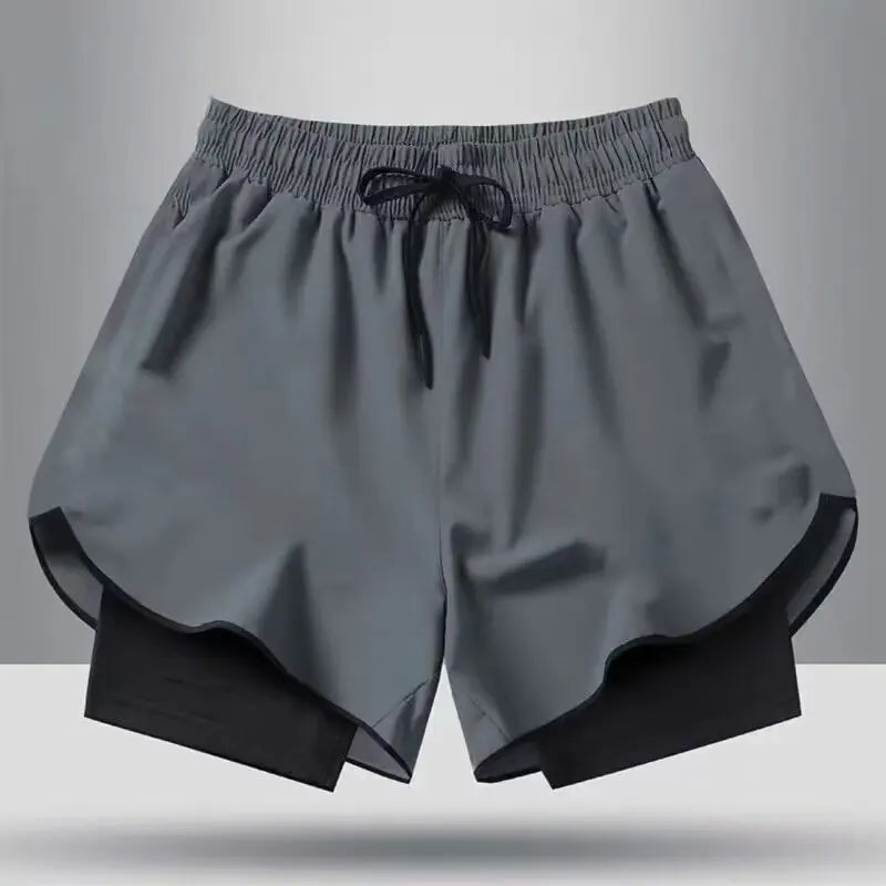 Men's Sports Casual 3/4 Shorts – Ice Silk, Quick-Dry & Lightweight