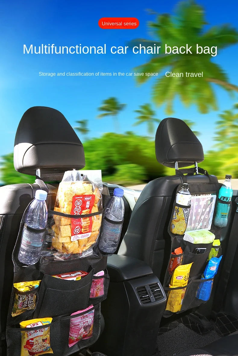 Backseat Organizer with Tablet Holder – Foldable Car Storage