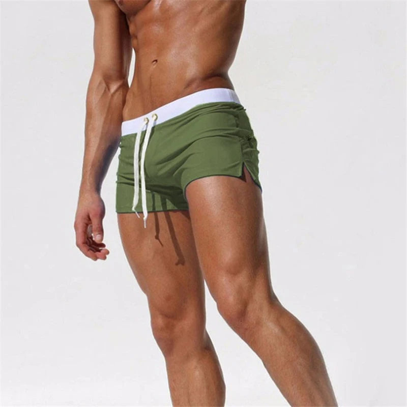 Men's Beach Swim Shorts | Quick-Drying Boxer Trunks, Multiple Colors
