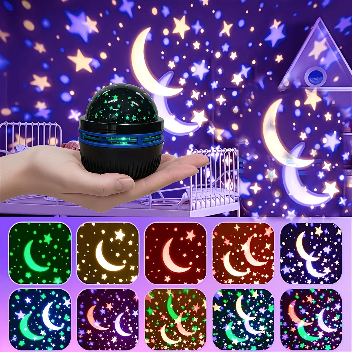 Galaxy Star Projector Night Light – LED Starry Sky Lamp