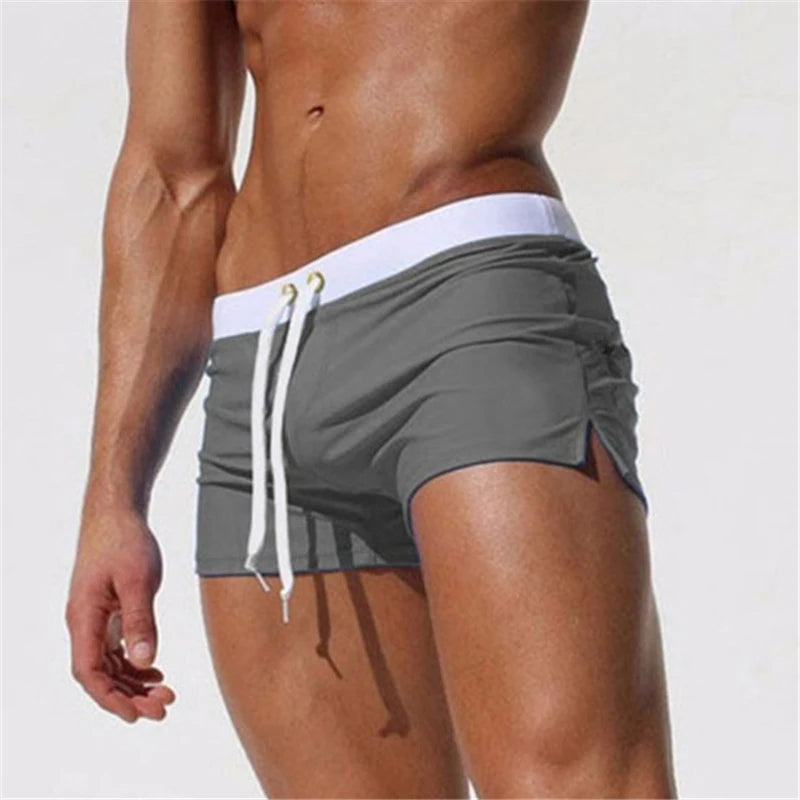 Men's Beach Swim Shorts | Quick-Drying Boxer Trunks, Multiple Colors