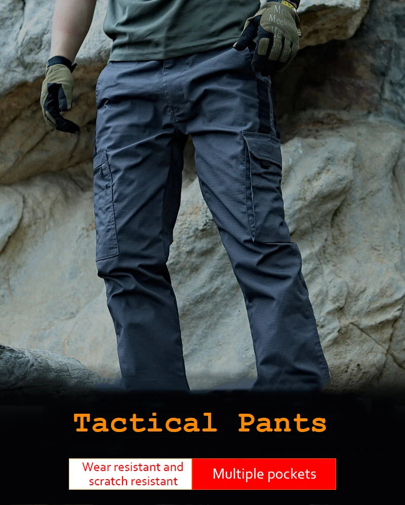 Men's Tactical Cargo Pants – Multi-Pocket Waterproof Work Trousers