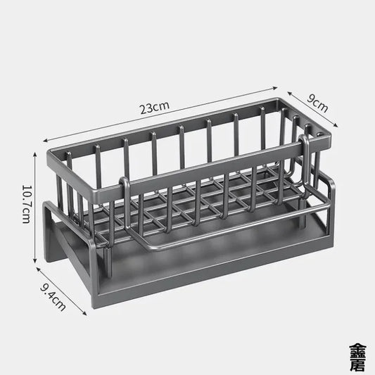 Tap-Mounted Sink Organizer with Drainage Rack