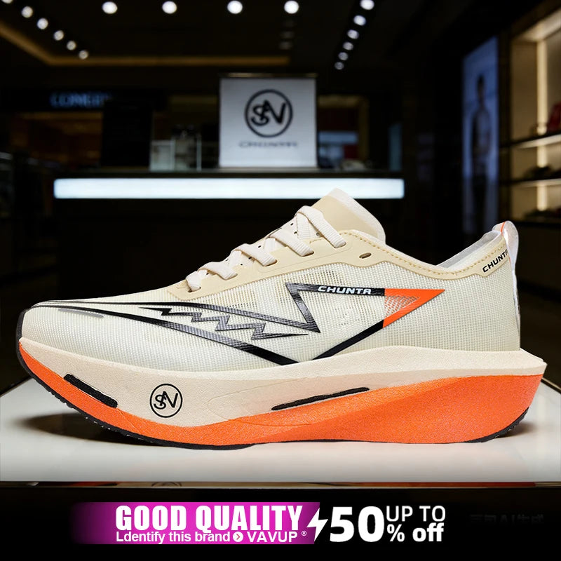 Men's Carbon Plate Running Shoes – Lightweight Breathable Sneakers