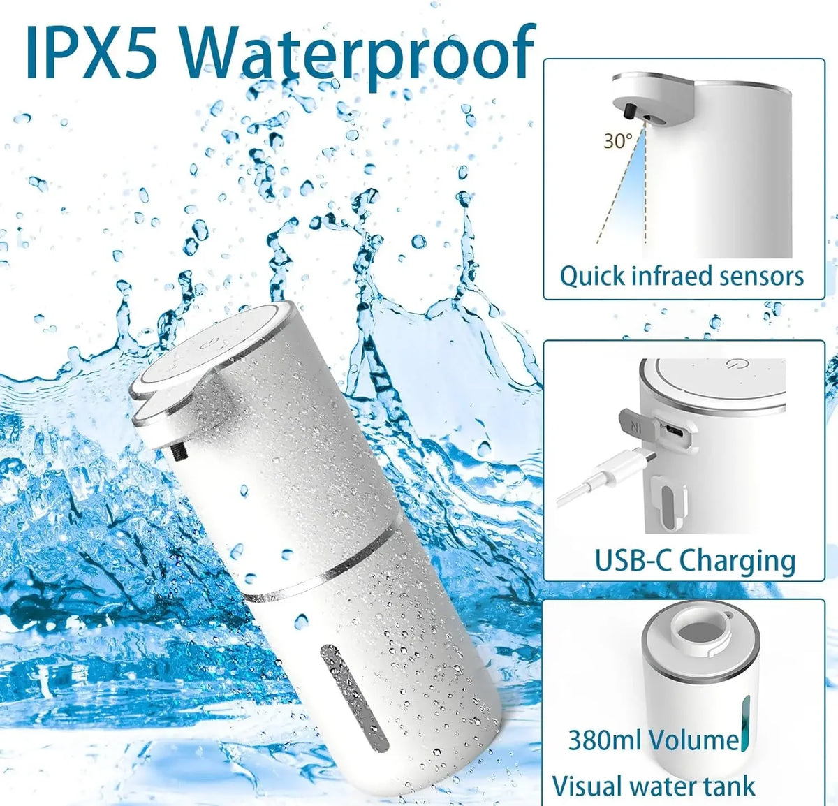 Touchless Automatic Soap Dispenser – USB Rechargeable