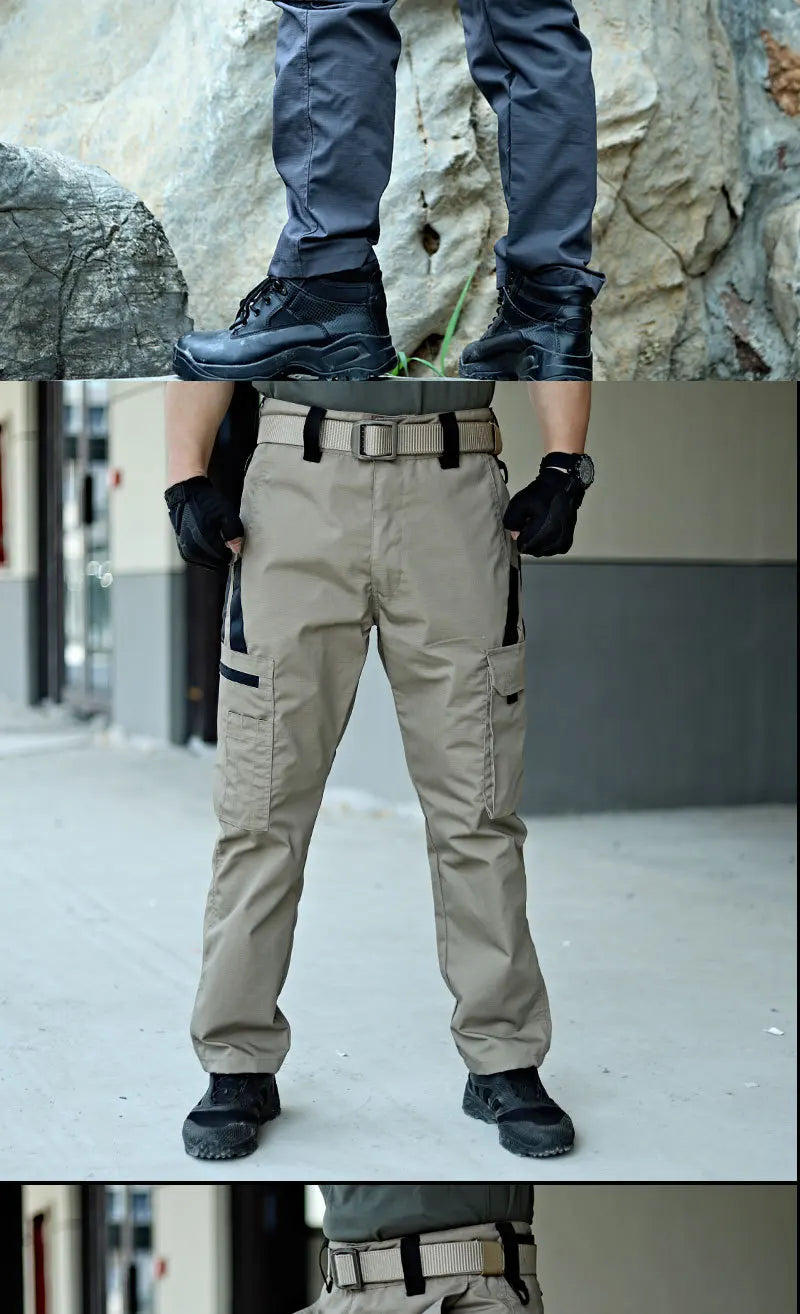 Men's Tactical Cargo Pants – Multi-Pocket Waterproof Work Trousers