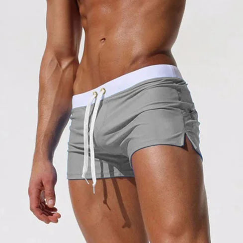 Men's Beach Swim Shorts | Quick-Drying Boxer Trunks, Multiple Colors