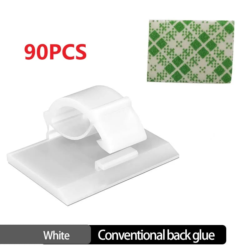 Cable Clips Organizer Set (30pcs) – Desktop Cord Holder & Wire Manager