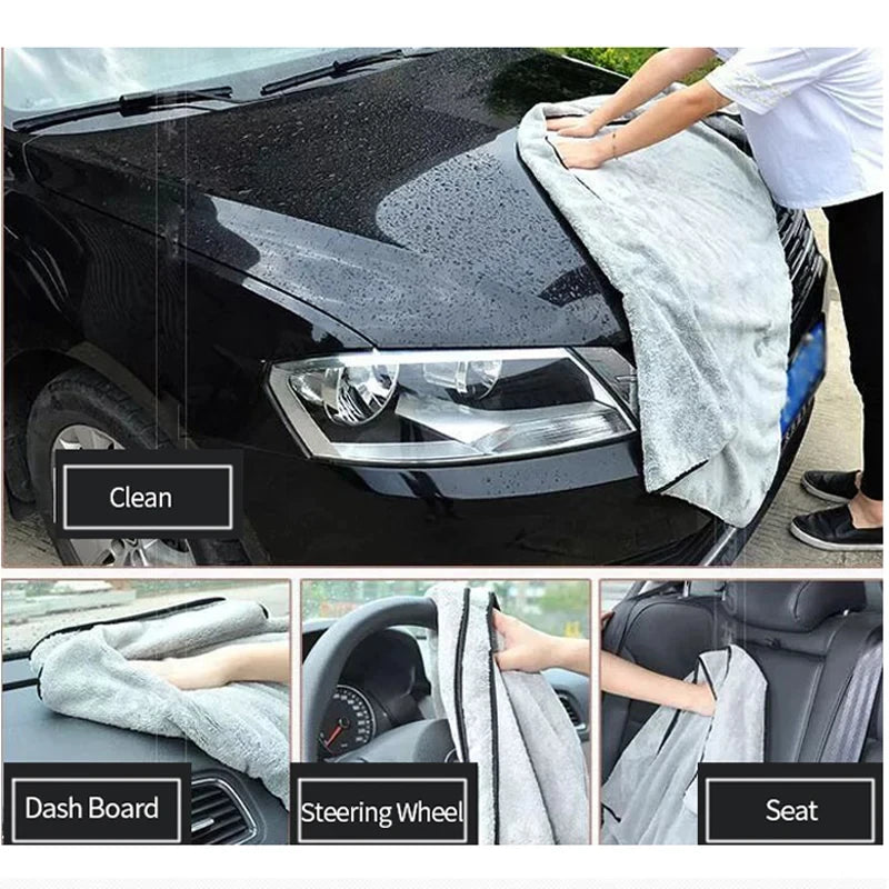 Premium Microfiber Car Wash Towel – Super Absorbent Cleaning Cloth