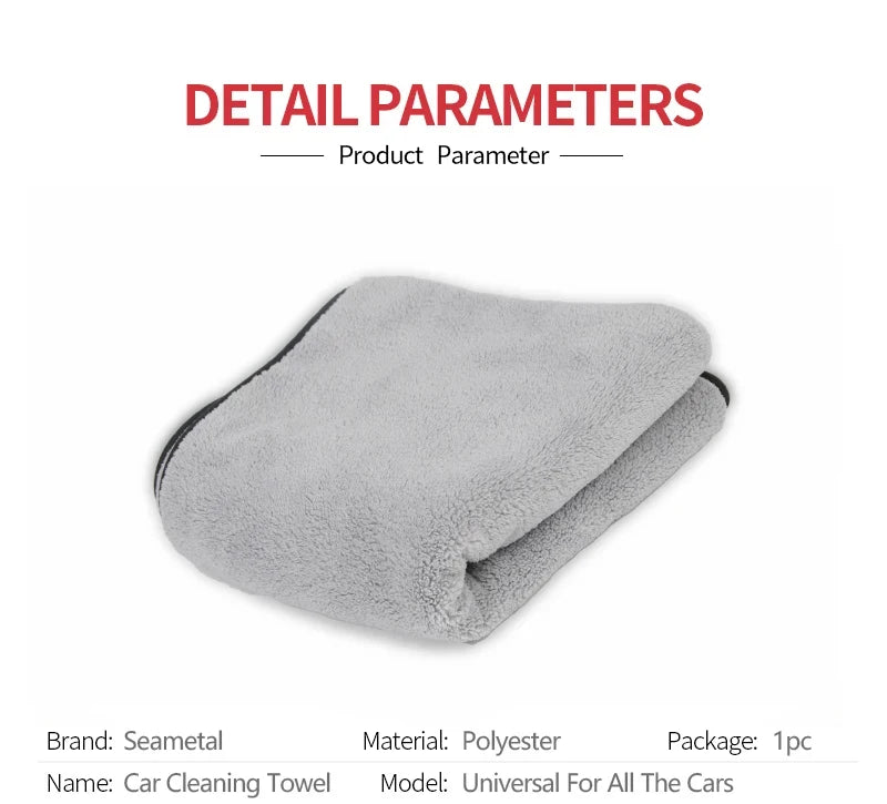 Premium Microfiber Car Wash Towel – Super Absorbent Cleaning Cloth