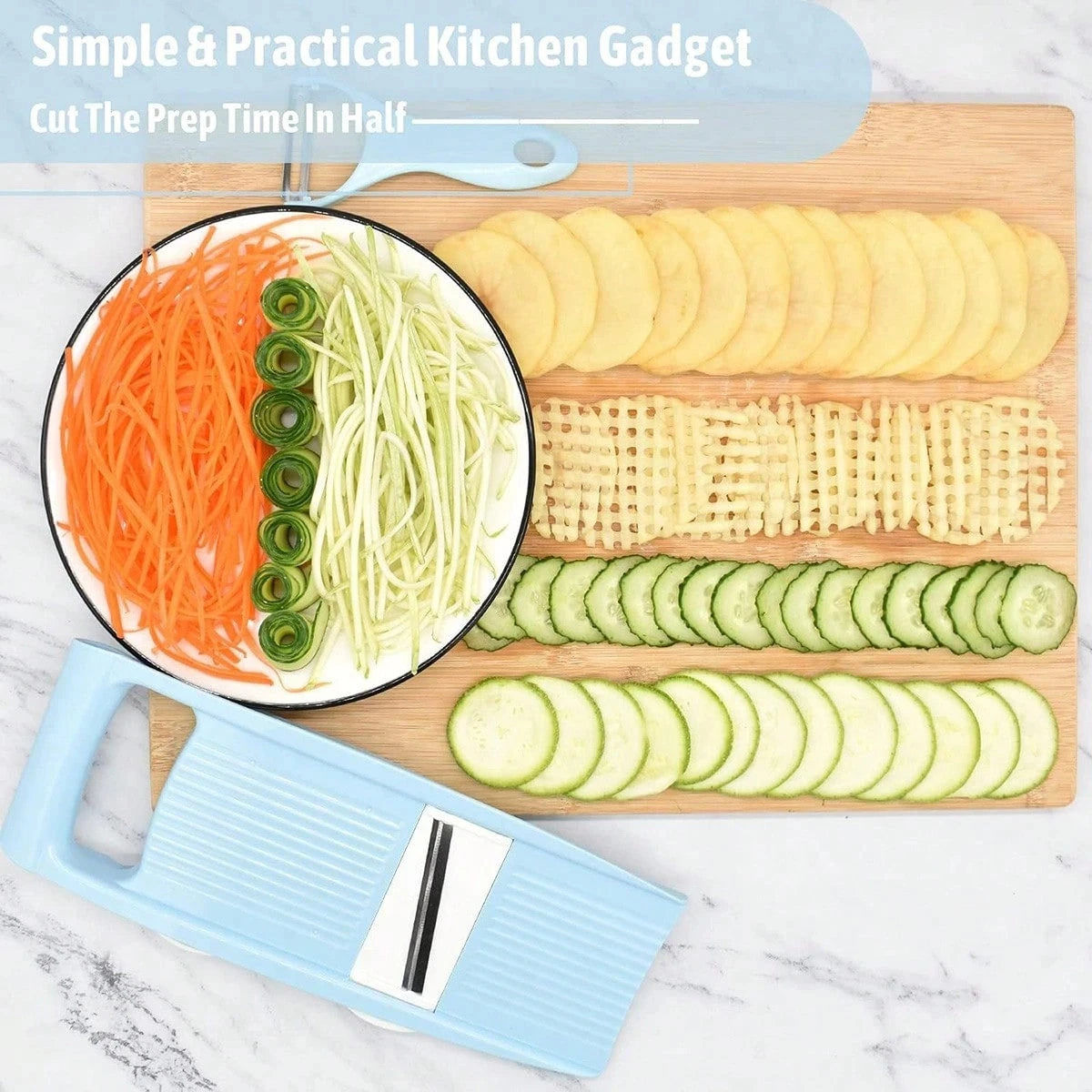 5-in-1 Mandoline Slicer – Multifunctional Vegetable & Fruit Julienne Cutter