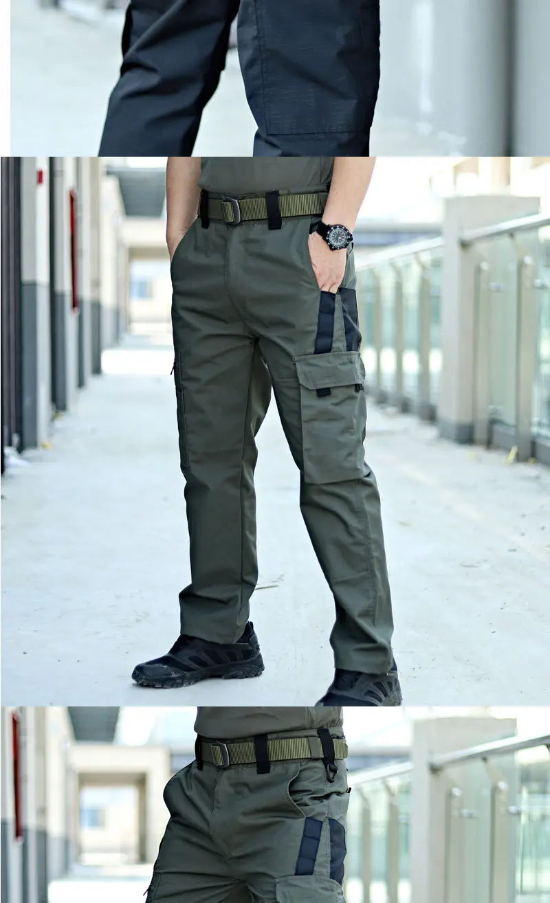 Men's Tactical Cargo Pants – Multi-Pocket Waterproof Work Trousers