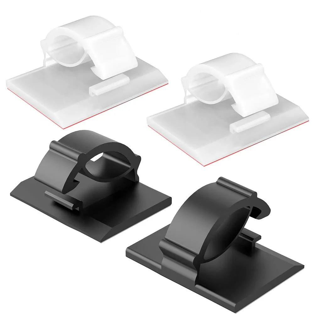 Cable Clips Organizer Set (30pcs) – Desktop Cord Holder & Wire Manager