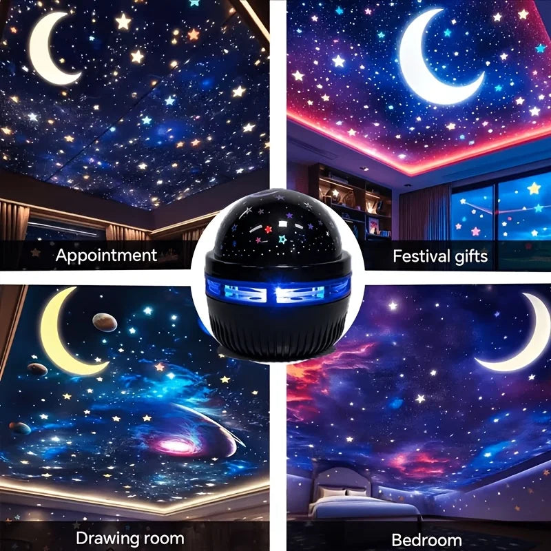 Galaxy Star Projector Night Light – LED Starry Sky Lamp