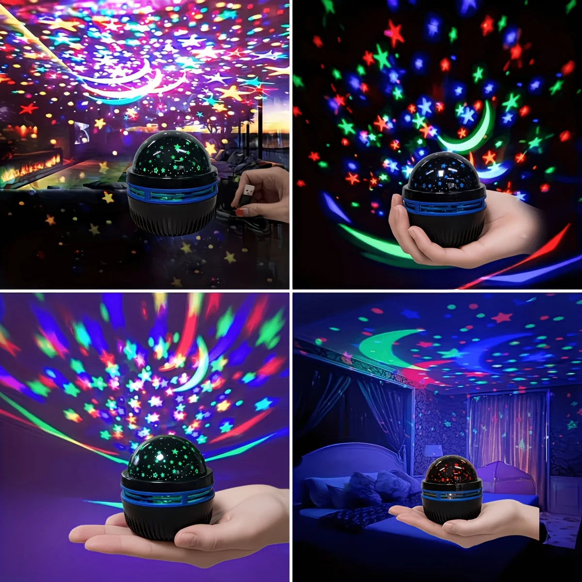 Galaxy Star Projector Night Light – LED Starry Sky Lamp