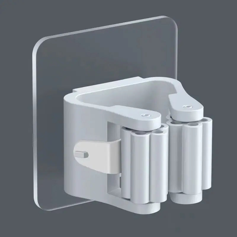 Adhesive Wall Mount Hooks – Mop & Broom Holder Rack