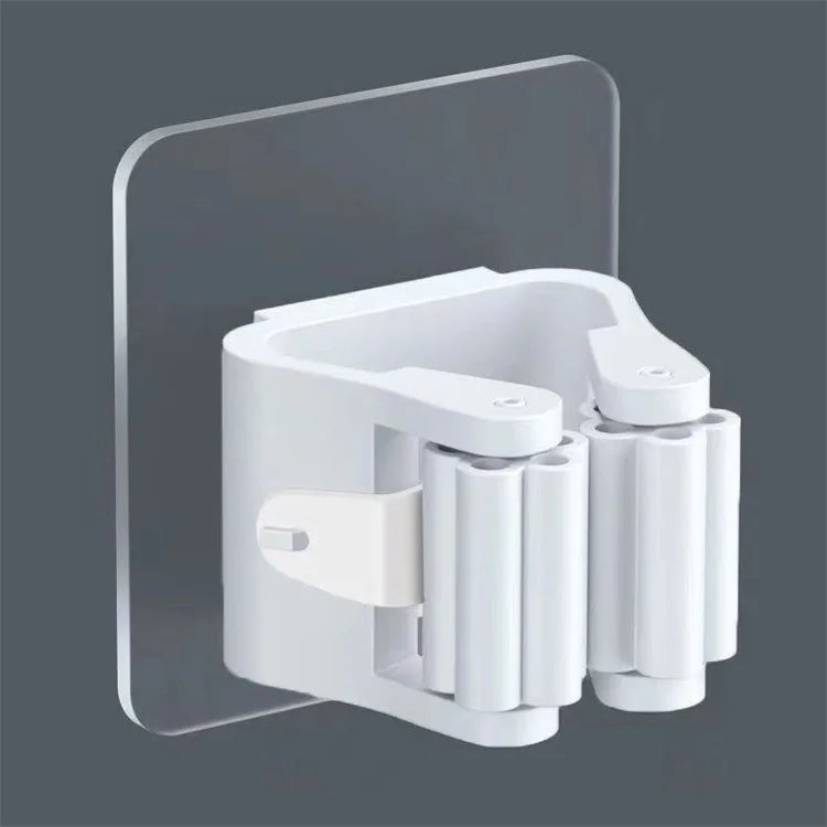 Adhesive Wall Mount Hooks – Mop & Broom Holder Rack