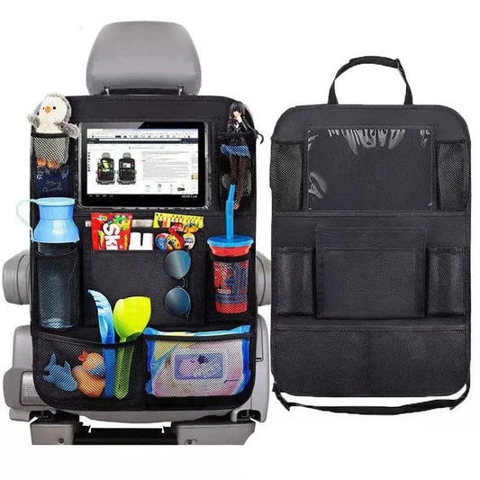 Backseat Organizer with Tablet Holder – Foldable Car Storage