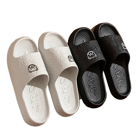 Bear Print Slides – Non-Slip Quick-Dry Bathroom Sandals