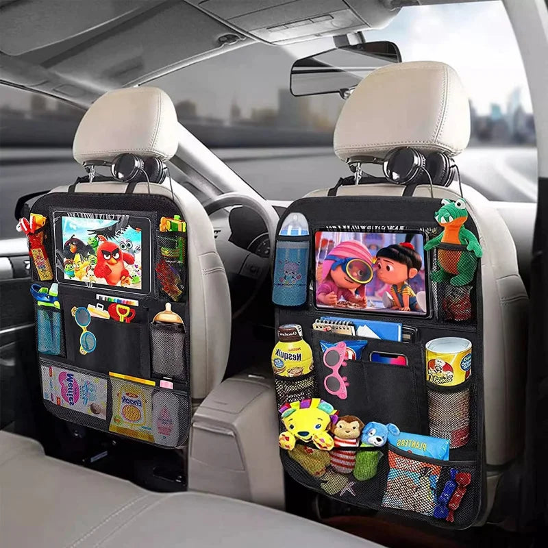 Backseat Organizer with Tablet Holder – Foldable Car Storage