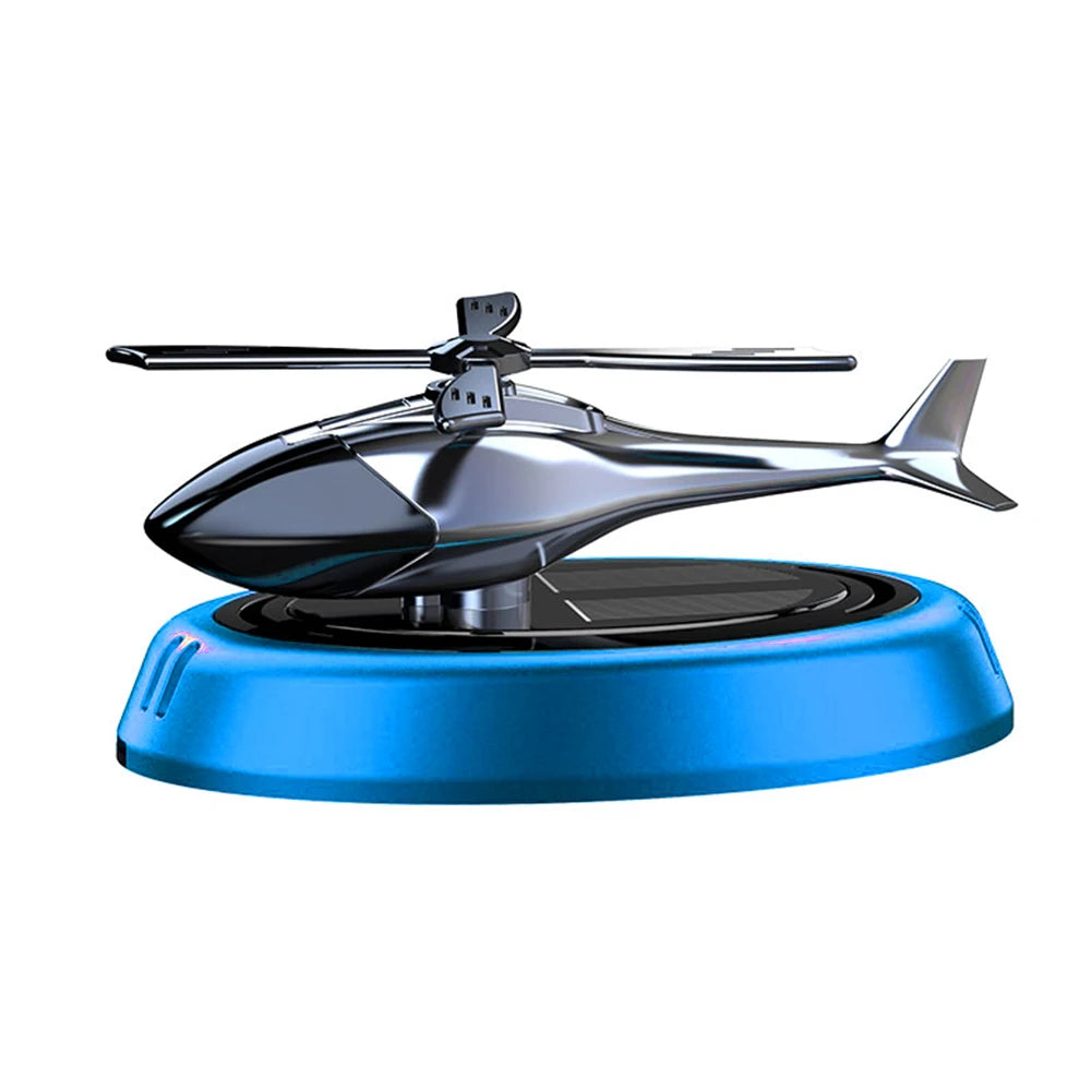 Solar Helicopter Car Air Freshener – Rotating Aromatherapy Diffuser