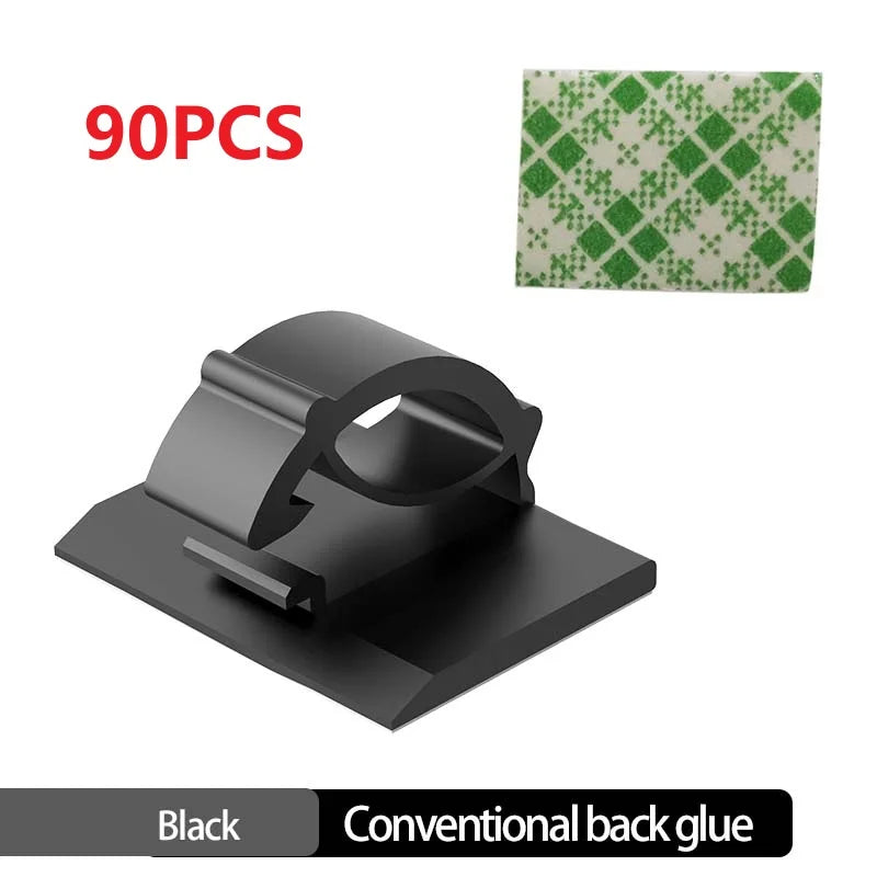 Cable Clips Organizer Set (30pcs) – Desktop Cord Holder & Wire Manager