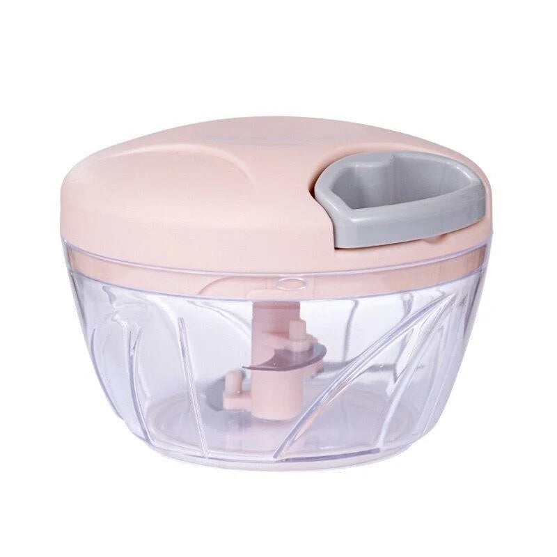500/900ML Manual Hand Pull Vegetable Chopper – Stainless Steel Blade Garlic & Onion Mincer