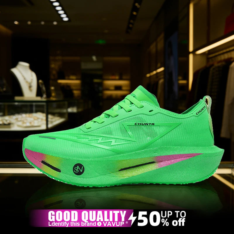 Men's Carbon Plate Running Shoes – Lightweight Breathable Sneakers