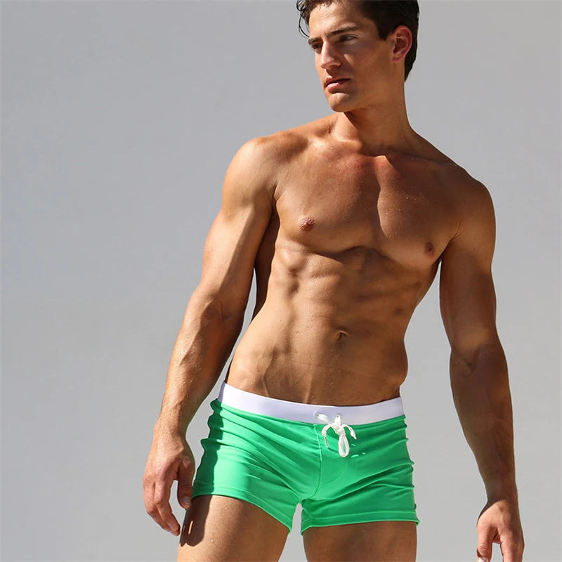 Men's Beach Swim Shorts | Quick-Drying Boxer Trunks, Multiple Colors
