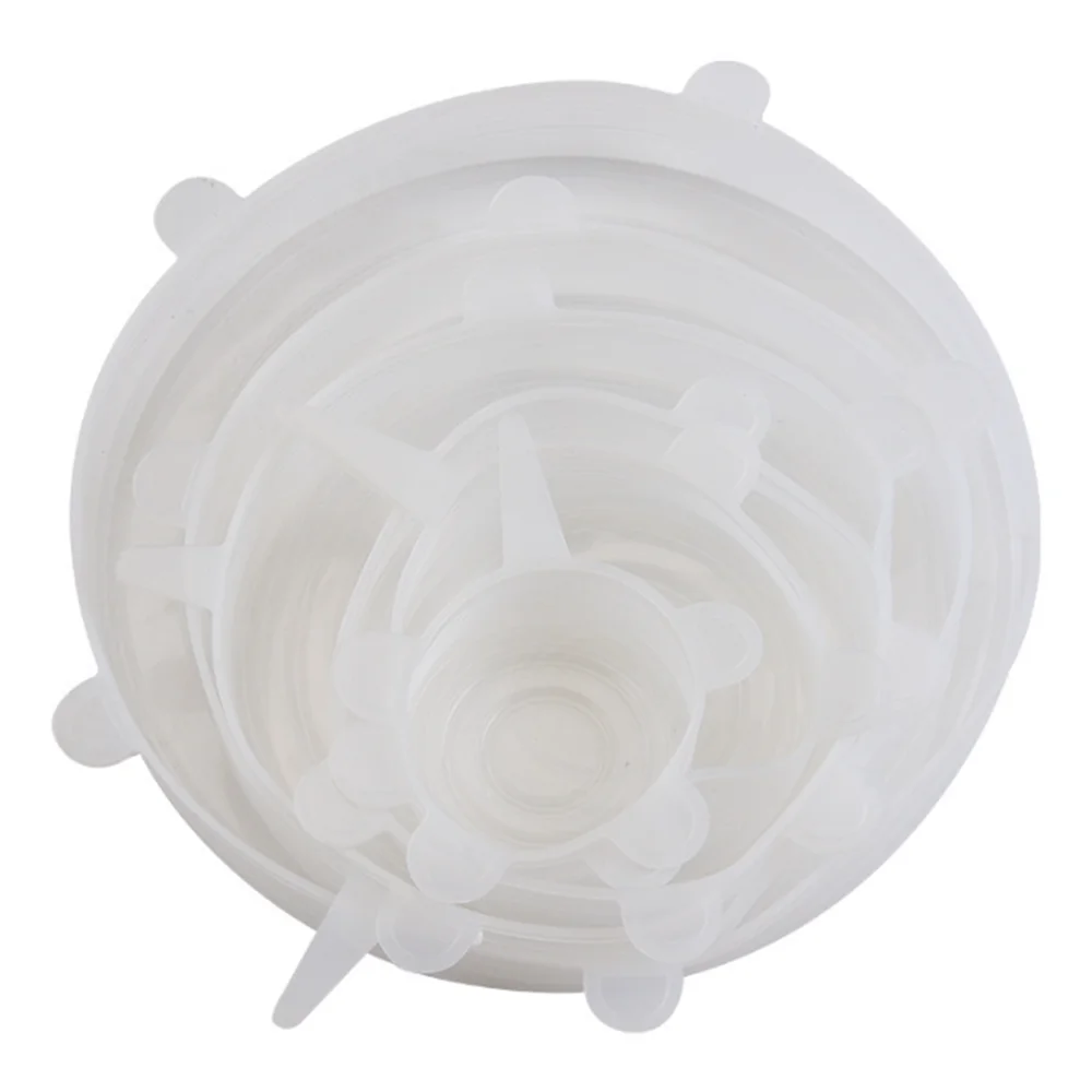 6Pcs Silicone Stretch Lids – Reusable Food Grade Airtight Covers for Bowls, Cups & Containers