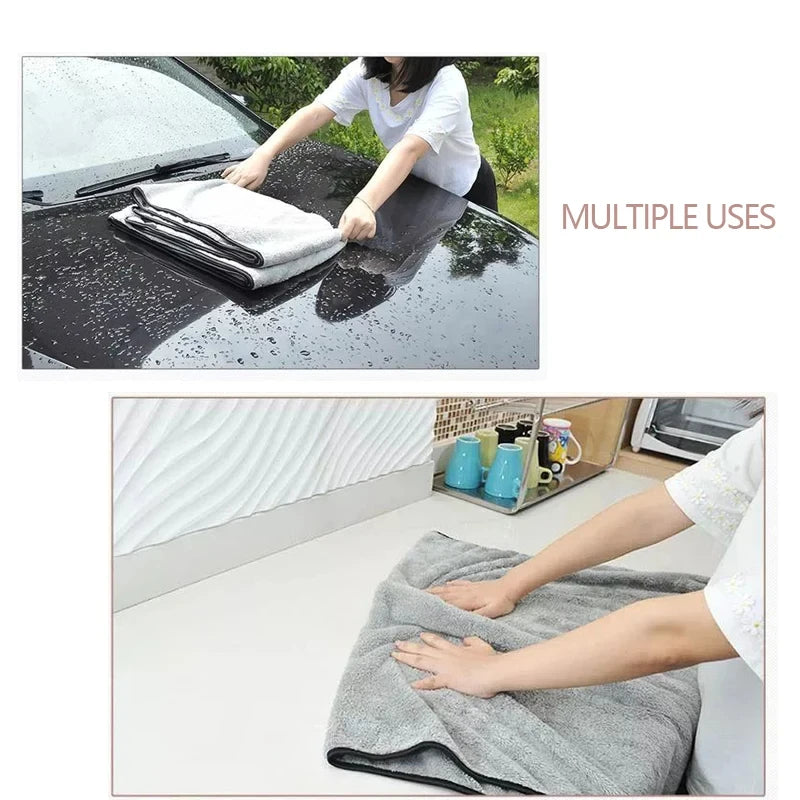 Premium Microfiber Car Wash Towel – Super Absorbent Cleaning Cloth