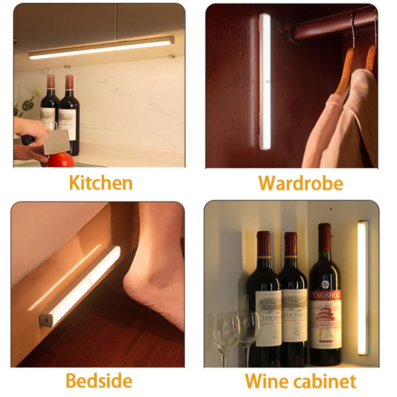 Motion Sensor LED Night Light – Rechargeable Wireless Under Cabinet Light