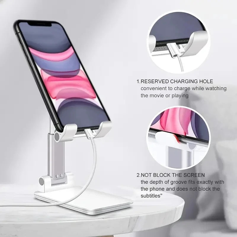 Adjustable Phone & Tablet Stand — Universal Desk Holder