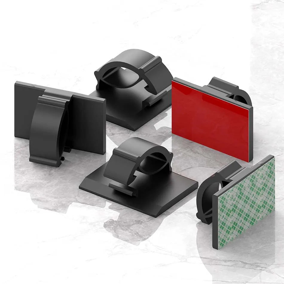 Cable Clips Organizer Set (30pcs) – Desktop Cord Holder & Wire Manager