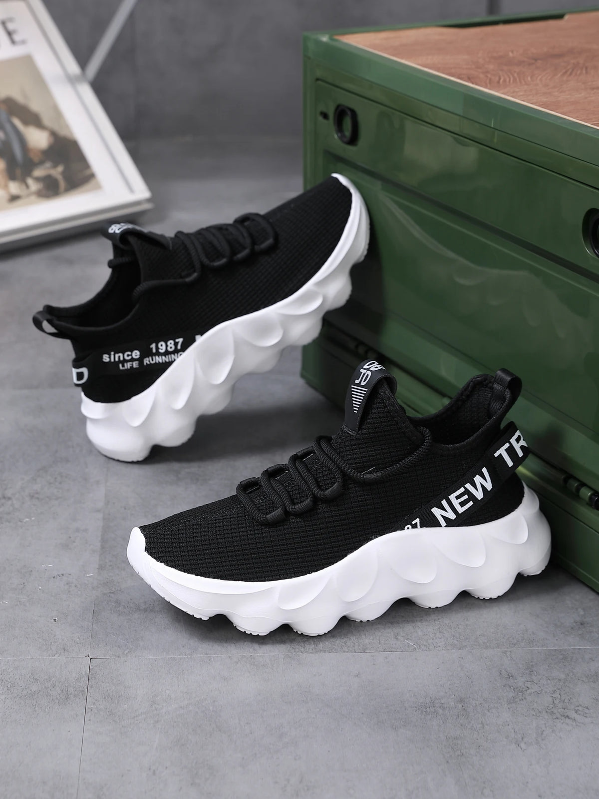 Men's Breathable Mesh Running Shoes – Lightweight Sports Sneakers