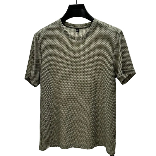 Men's Ice Silk Mesh Tee – Slim Fit Summer Casual Top
