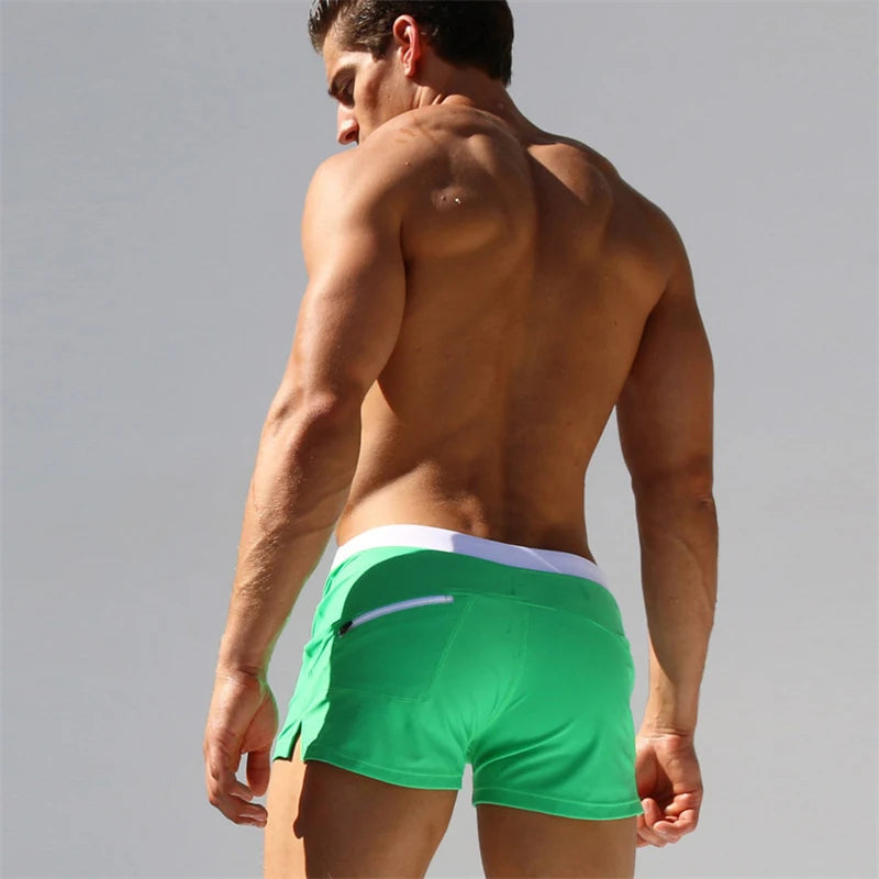 Men's Beach Swim Shorts | Quick-Drying Boxer Trunks, Multiple Colors