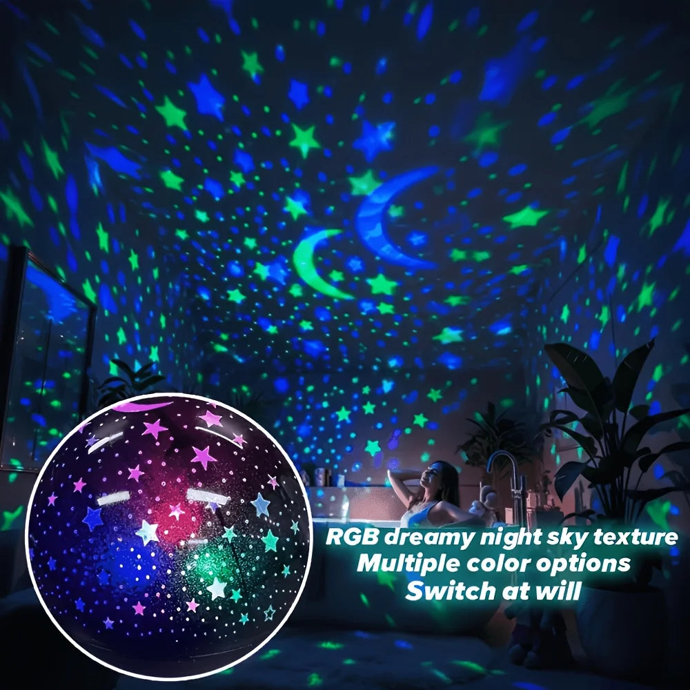 Galaxy Star Projector Night Light – LED Starry Sky Lamp