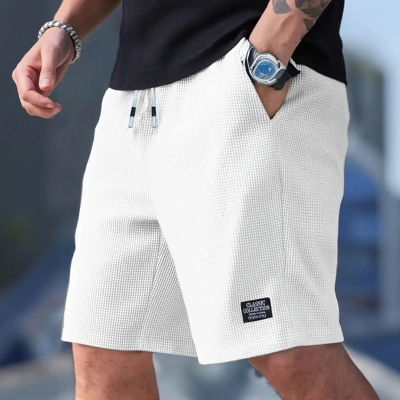 Men's Textured Knit Shorts – Casual & Sports