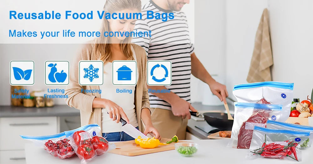 Reusable Vacuum Sealer Bags | BPA-Free Food Storage