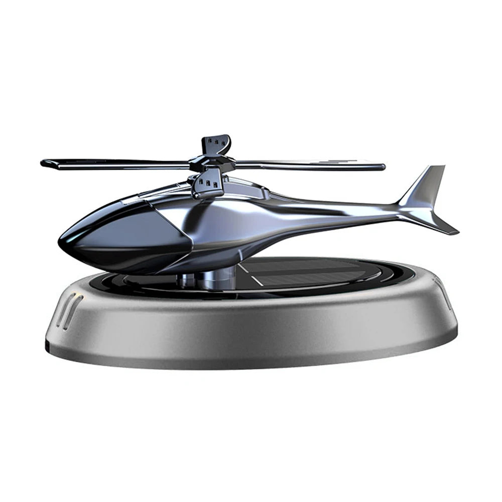 Solar Helicopter Car Air Freshener – Rotating Aromatherapy Diffuser