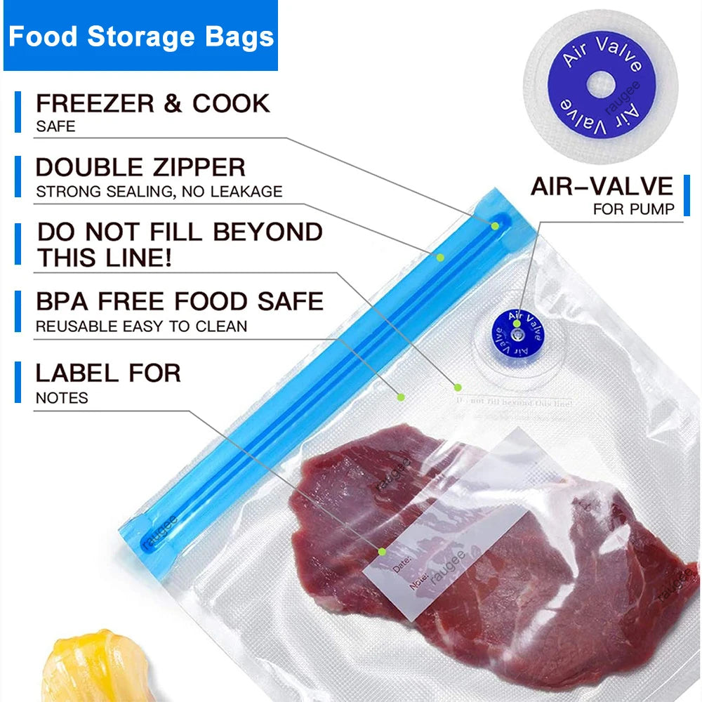 Reusable Vacuum Sealer Bags | BPA-Free Food Storage