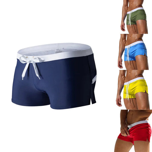 Men's Beach Swim Shorts | Quick-Drying Boxer Trunks, Multiple Colors