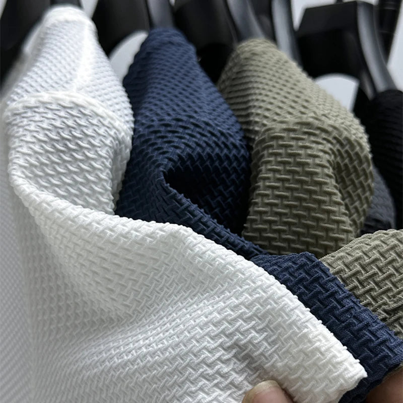 Men's Ice Silk Mesh Tee – Slim Fit Summer Casual Top