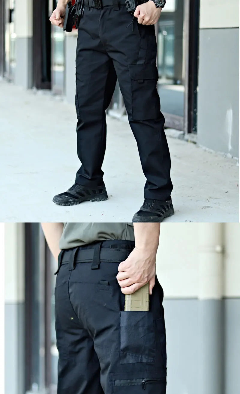 Men's Tactical Cargo Pants – Multi-Pocket Waterproof Work Trousers